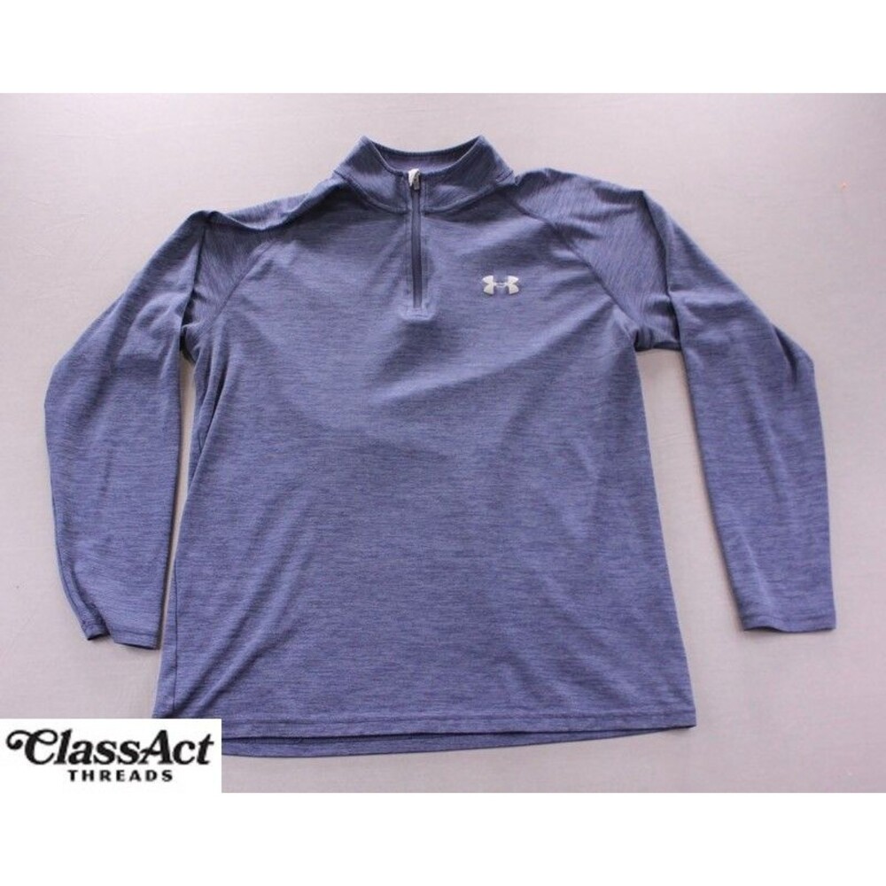 Under Armour Jacket 1/4 Zip Loose HeatGear Blue Golf Athletic Mens Sz M